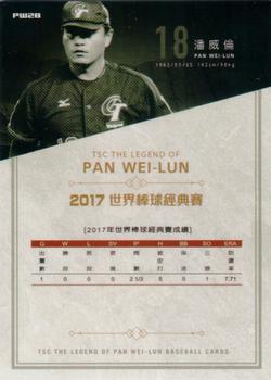 2020 TSC The Legend of Pan Wei-Lun #PW28 Wei-Lun Pan Back