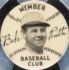 1934-35 Quaker Oats Babe Ruth Baseball Club Member Pins #NNO Babe Ruth Front