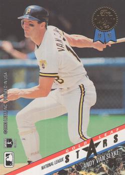 1993 Leaf - Gold Leaf All-Stars #7 Ken Griffey, Jr. / Andy Van Slyke Back