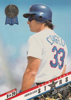 1993 Leaf - Gold Leaf All-Stars #9 Jose Canseco / Tony Gwynn Front