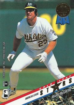 1993 Leaf - Gold Leaf All-Stars #11 Will Clark / Mark McGwire Back