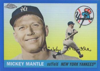 2008 Topps Chrome - Mickey Mantle Story Blue Refractor #MMSC51 Mickey Mantle Front