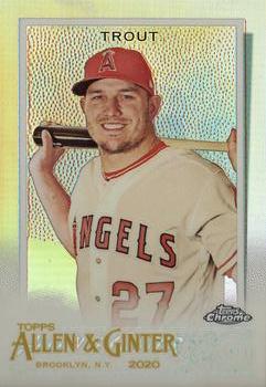 2020 Topps Allen & Ginter Chrome - Refractor #85 Mike Trout Front