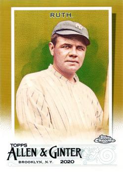 2020 Topps Allen & Ginter Chrome - Gold #31 Babe Ruth Front