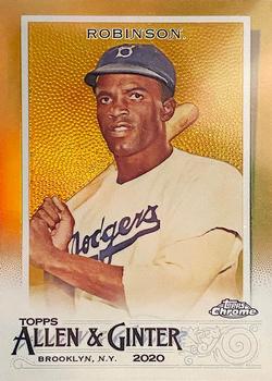 2020 Topps Allen & Ginter Chrome - Gold #42 Jackie Robinson Front