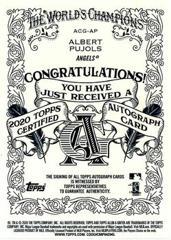 2020 Topps Allen & Ginter Chrome - Autographs #ACG-AP Albert Pujols Back