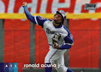 2020 Stadium Club Chrome - Refractor #116 Ronald Acuña Jr. Front