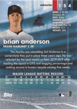 2020 Stadium Club Chrome - Refractor #154 Brian Anderson Back