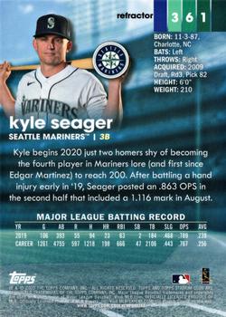 2020 Stadium Club Chrome - Refractor #361 Kyle Seager Back