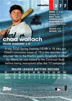 2020 Stadium Club Chrome - Refractor #377 Chad Wallach Back