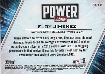 2020 Stadium Club Chrome - Power Zone #PZ-18 Eloy Jimenez Back