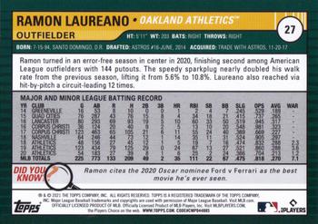 2021 Topps Big League #27 Ramon Laureano Back