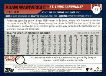 2021 Topps Big League #33 Adam Wainwright Back