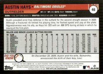 2021 Topps Big League #46 Austin Hays Back