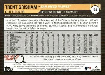 2021 Topps Big League #54 Trent Grisham Back