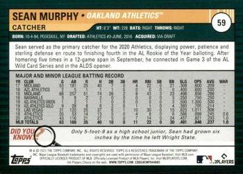 2021 Topps Big League #59 Sean Murphy Back