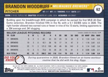 2021 Topps Big League #62 Brandon Woodruff Back