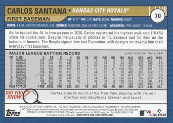 2021 Topps Big League #70 Carlos Santana Back