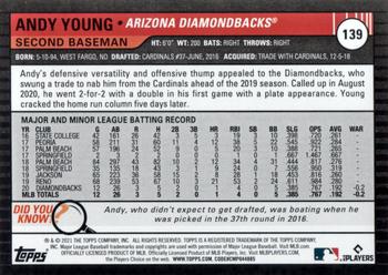 2021 Topps Big League #139 Andy Young Back