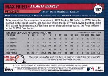 2021 Topps Big League #157 Max Fried Back