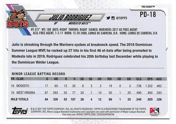 2021 Topps Pro Debut #PD-18 Julio Rodriguez Back