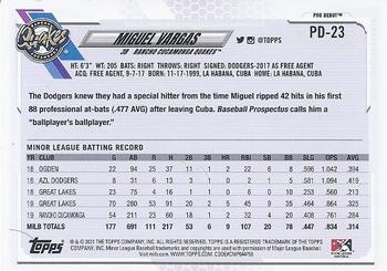 2021 Topps Pro Debut #PD-23 Miguel Vargas Back