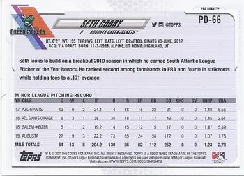 2021 Topps Pro Debut #PD-66 Seth Corry Back