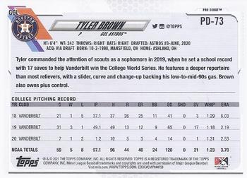2021 Topps Pro Debut #PD-73 Tyler Brown Back