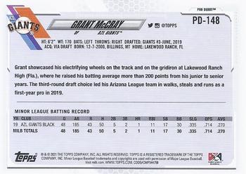 2021 Topps Pro Debut #PD-148 Grant McCray Back