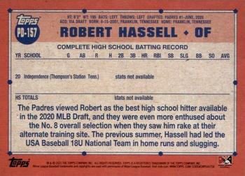 2021 Topps Pro Debut #PD-157 Robert Hassell Back
