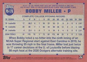 2021 Topps Pro Debut #PD-176 Bobby Miller Back