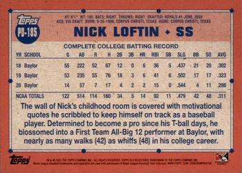 2021 Topps Pro Debut #PD-185 Nick Loftin Back