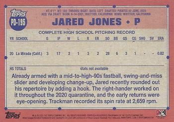 2021 Topps Pro Debut #PD-195 Jared Jones Back