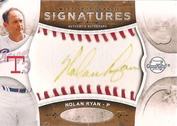 2009 Upper Deck Sweet Spot - Classic Signatures Red Stitch Green Ink #SC-NR Nolan Ryan Front