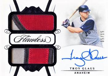 2020 Panini Flawless - Dual Patch Autographs Sapphire #DPA-TG Troy Glaus Front