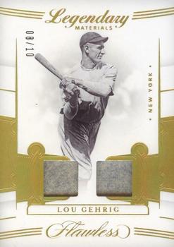 2020 Panini Flawless - Legendary Materials Gold #LM-LG Lou Gehrig Front