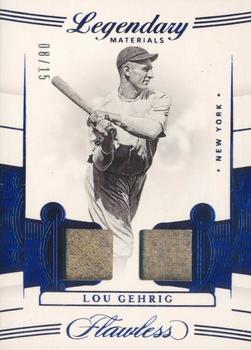 2020 Panini Flawless - Legendary Materials Sapphire #LM-LG Lou Gehrig Front