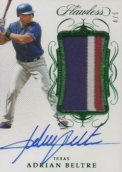 2020 Panini Flawless - Patch Autographs Emerald #PA-AB Adrian Beltre Front