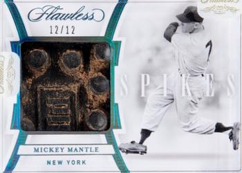 2020 Panini Flawless - Spikes #S-MM Mickey Mantle Front