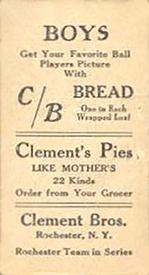 1909 Clement Brothers Bread (D380-1) #NNO Emil Batch Back