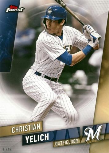 2019 Finest 5x7 #42 Christian Yelich Front