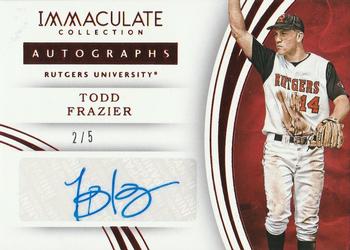 2016 Panini Immaculate Collegiate - Autographs Red #66 Todd Frazier Front