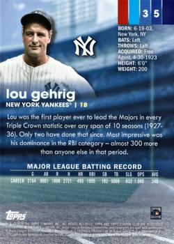 2020 Stadium Club Chrome - X-Fractor #35 Lou Gehrig Back