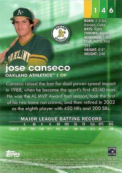 2020 Stadium Club Chrome - X-Fractor #146 Jose Canseco Back