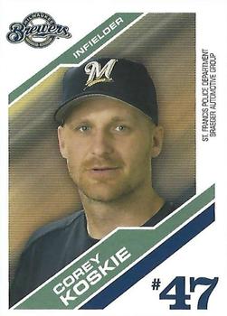 2006 Milwaukee Brewers Police - St. Francis Police Department, Braeger Automotive Group #NNO Corey Koskie Front