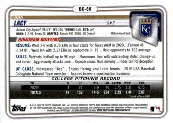 2020 Bowman Draft - Chrome #BD-88 Asa Lacy Back