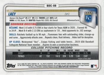 2020 Bowman Draft - Chrome #BDC-88 Asa Lacy Back