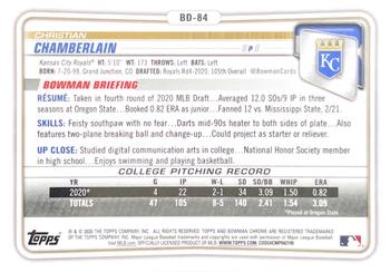 2020 Bowman Draft - Chrome Green #BD-84 Christian Chamberlain Back