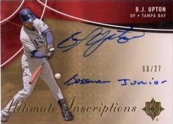 2009 Upper Deck Ultimate Collection - Ultimate Inscriptions #BU B.J. Upton Front