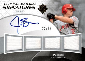 2009 Upper Deck Ultimate Collection - Ultimate Quad Materials Signature #UMSQ-BR Jay Bruce Front